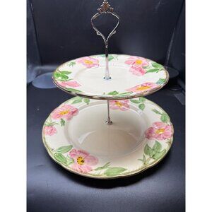 Desert Rose 2 Tiered Tidbit Tray